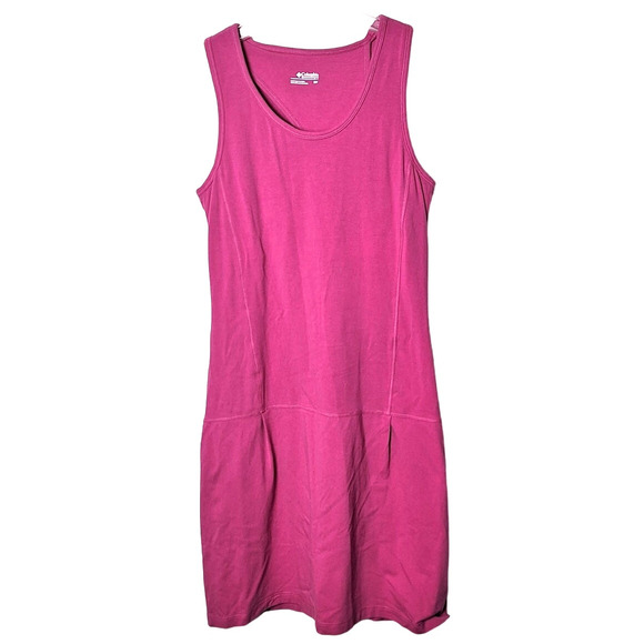 Columbia Women Small Pink Criss Cross Racer Back Built- in- Bra Gorpcore Dress - Picture 2 of 6